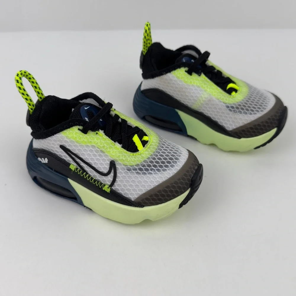 Nike Air Max 2090 Volt Neon Sneakers Sz 4C Futuristic Streetwear Kids
